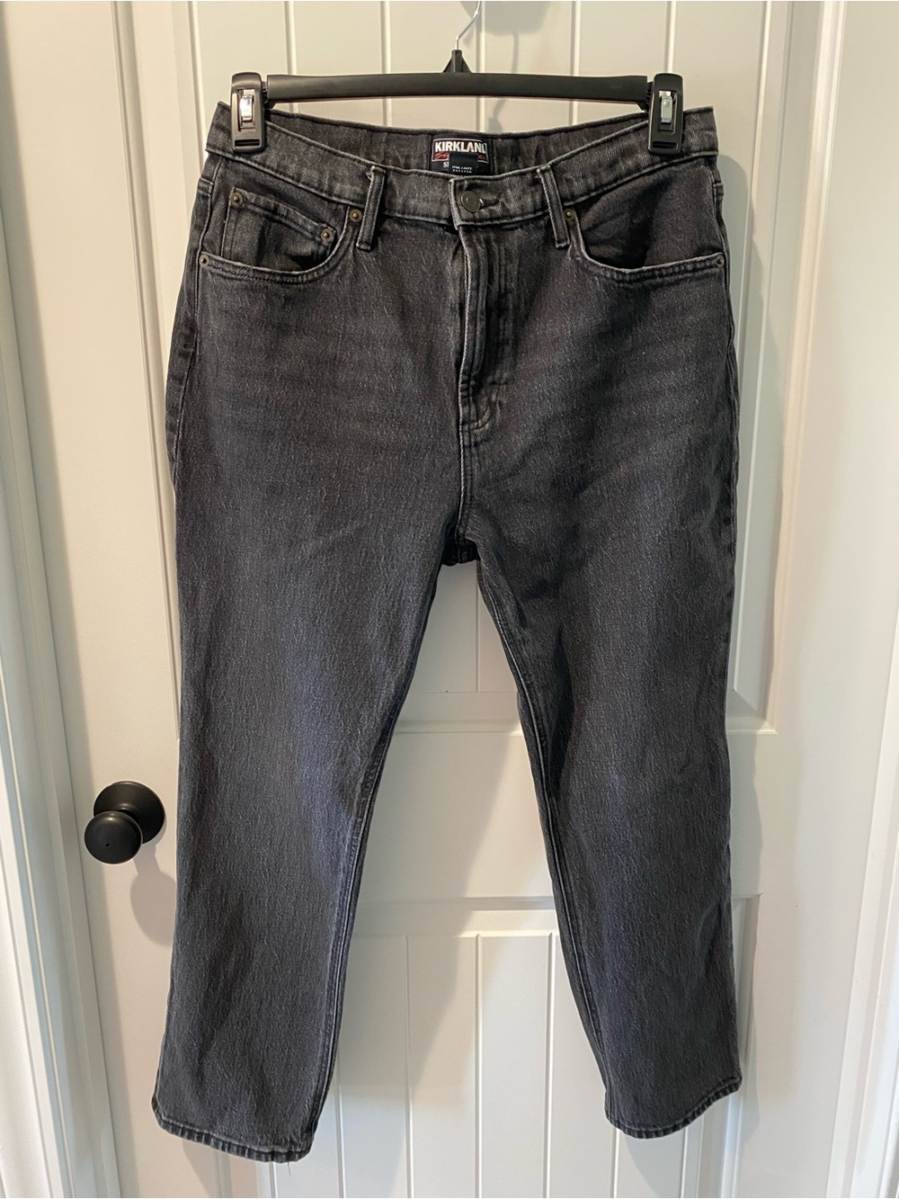 Kirkland Signature Dark Gray/Black Straight-Leg Jeans